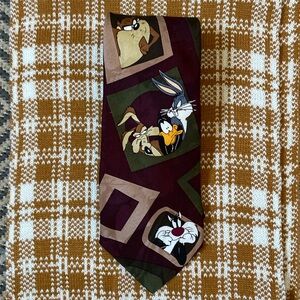 Vintage 1993 Warner Bros. LOONEY TUNES “Taz/Martian/Wiley & Friends” Tie
